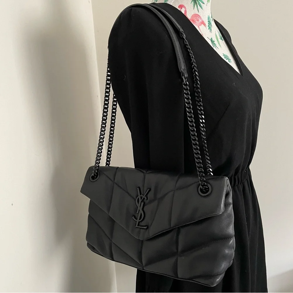 YSL LOU LOU PUFFER IN QUILTED NAPPA LEATHER - Picture 6 of 15